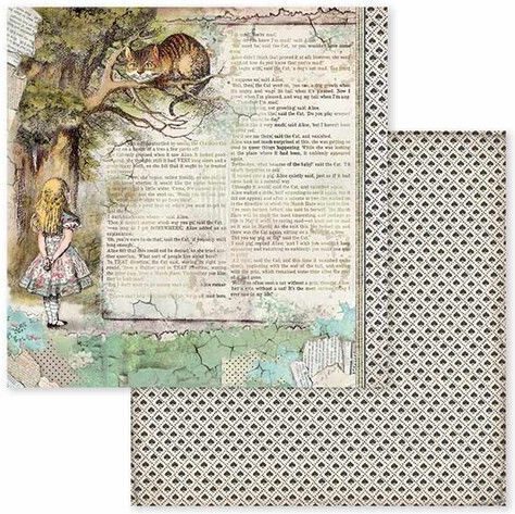 Hârtie pentru scrapbooking 10 buc Stamperia Alice