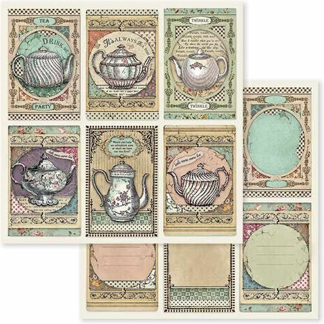Hârtie pentru scrapbooking 10 buc Stamperia Alice