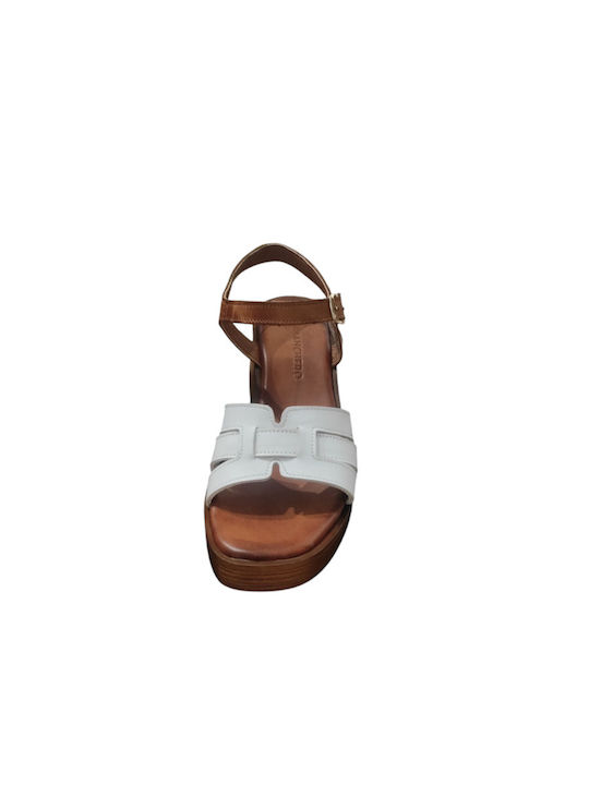 Leather Sandals White