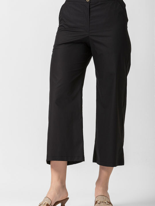 Damen Stoff Hose Black