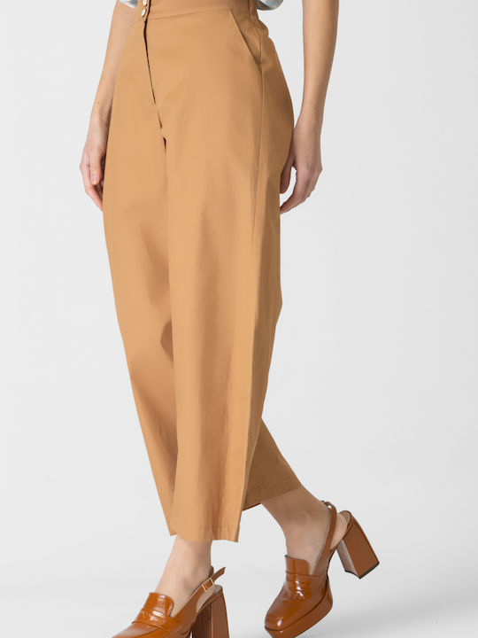 Damen Stoff Hose Brown