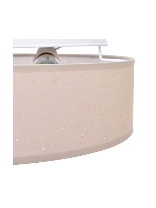 vidaXL Ceiling Mount Light 30cm Brown with Socket E27