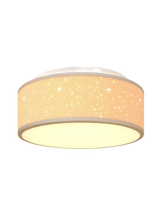 vidaXL Ceiling Mount Light 30cm Brown with Socket E27