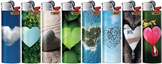 BIC Maxi Αναπτήρας Φλόγας Love Earth 8τμχ