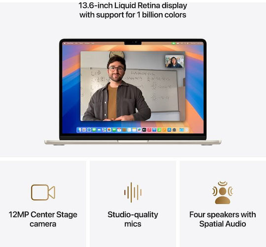 Apple MacBook Air 15.3 IPS Retina Display (M4-10-Core/24GB/512GB SSD/10-Core GPU) with 35W Charger (Dual Port) Starlight (International English Keyboard)