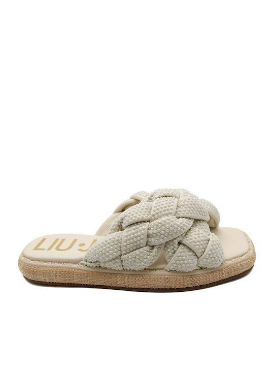 Amelia Women's Flat Sandals in Beige Color