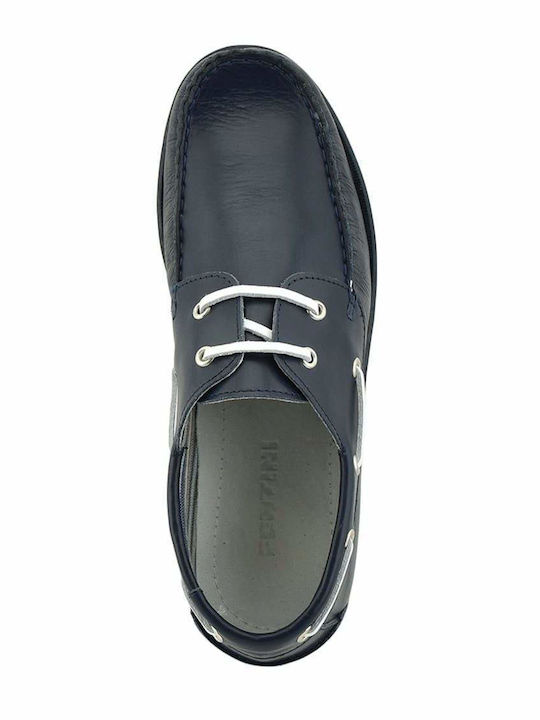 Δερμάτινα Ανδρικά Boat Shoes σε Μπλε Χρώμα