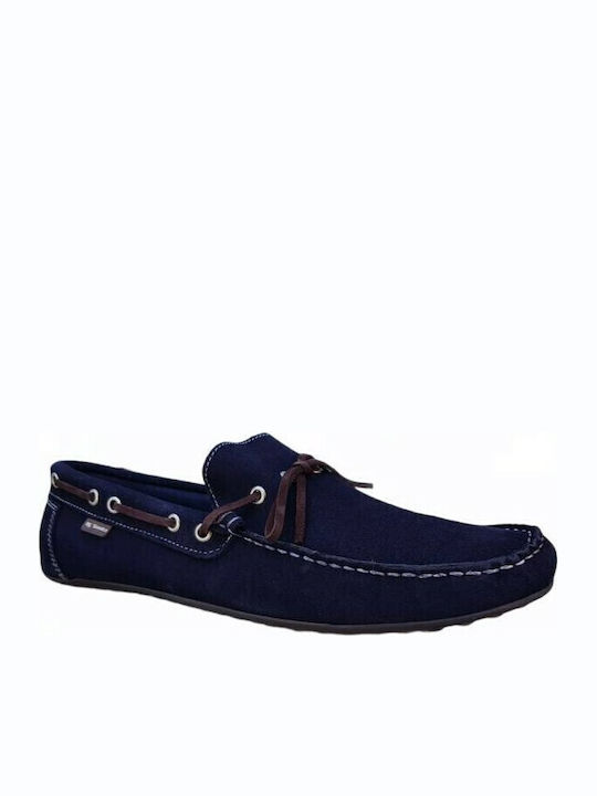 Suede Ανδρικά Loafers σε Μπλε Χρώμα