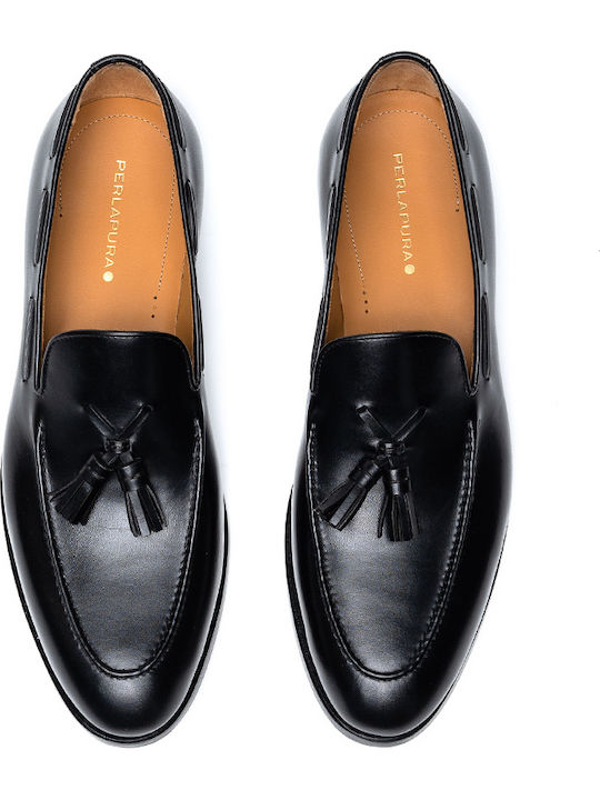 Leder Herren Mokassins in Schwarz Farbe