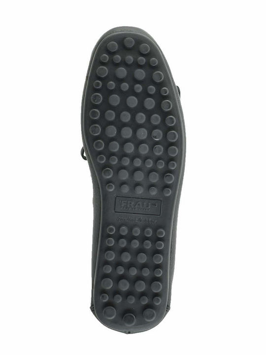 Brio Men's Leather Boat Shoes Black