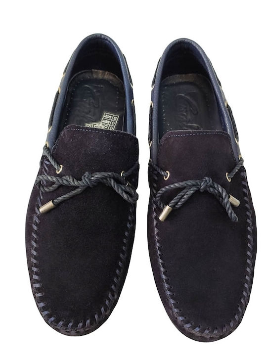 Men's Leather Moccasins Blue