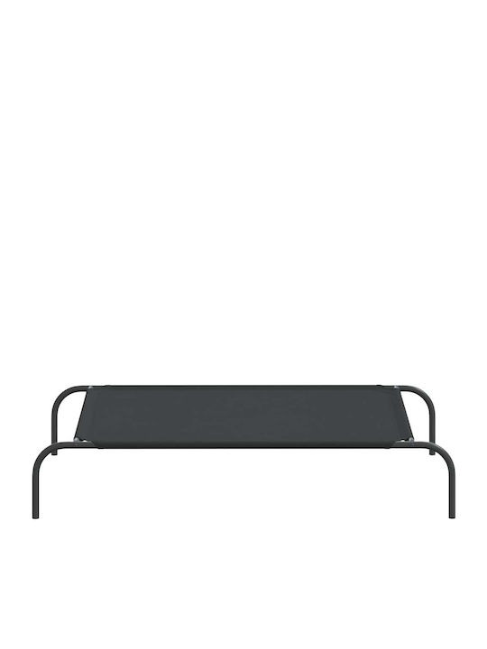 Vidaxl Ανυψωμένο Κρεβάτι Σκύλου Μαύρο 110x65x20 Cm Ύφασμα Οξφόρδης Μαύρο