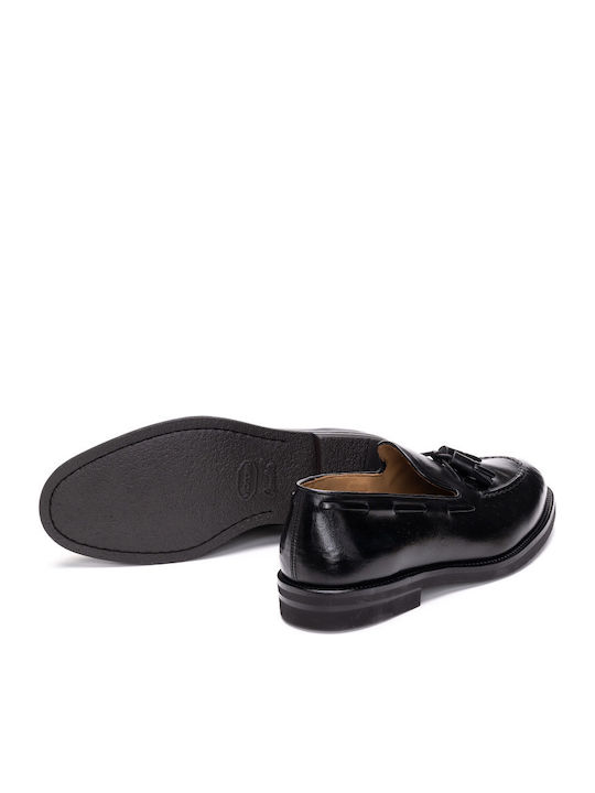 Δερμάτινα Ανδρικά Loafers σε Μαύρο Χρώμα