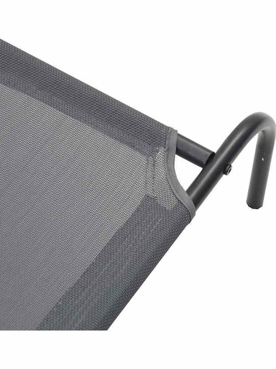Vidaxl Pat Ridicat pentru Câini Gri 150x90x20 Cm Textilenă Oțel Gri