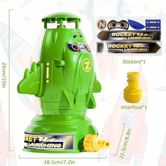 Wqh Toy Water Rocket Kids Green 13 X 13 X 23 Cm