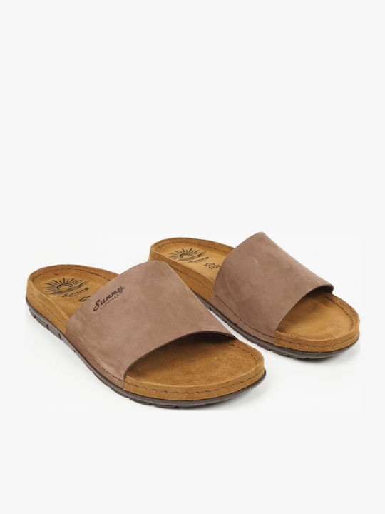 Leder Herrensandalen in Braun Farbe
