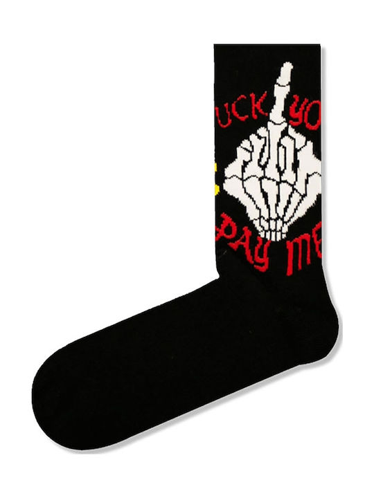Vtex Socks Κάλτσες Ψηλές Unisex F*ck You Pay Me Μαύρο Vtex Socks Κάλτσες Ψηλές Unisex F*ck You Pay Me Μαύρο