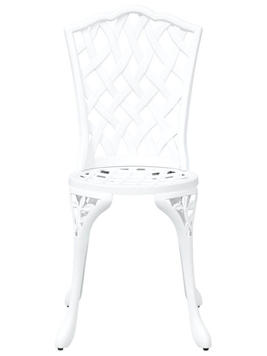 Dining Set for Small Outdoor Spaces 3 Pieces White