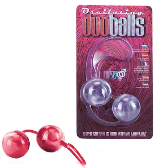 Seven Creations Marbilized Duo Balls Κολπικές Μπάλες Κόκκινες