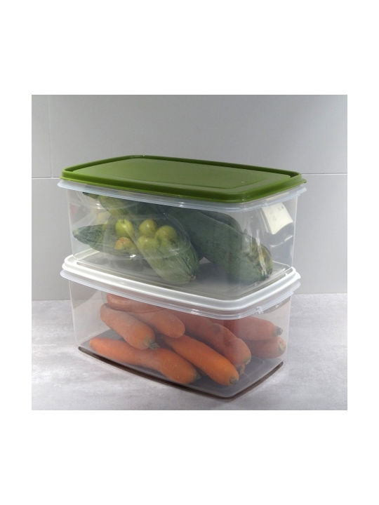 Viomes Cutie pentru Mâncare Plastic Argintiu Potrivit pentru Cuptor cu Microunde 4000ml 1buc