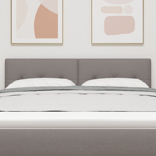 vidaXL Fabric Bed Headboard Tabac Brown 160x88cm