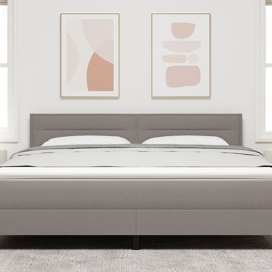 vidaXL Klappbar Bett Kopfteil aus Stoff in Braun Farbe 80x7x78cm