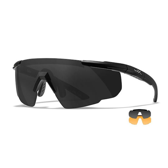 Wiley X Shooting Glasses Saber Set of 2 Lenses with UV Protection Gray