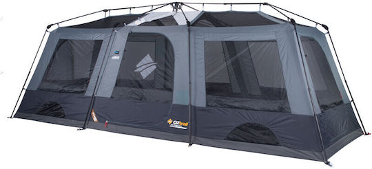 OZtrail Fast Frame Lumos 10p Automatic Camping Tent Grey for 10 People 600x220x200cm