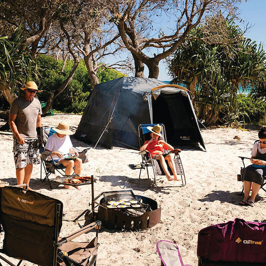 OZtrail Fast Frame Lumos Automatic Summer Camping Tent Grey for 6 People 505x280x195cm