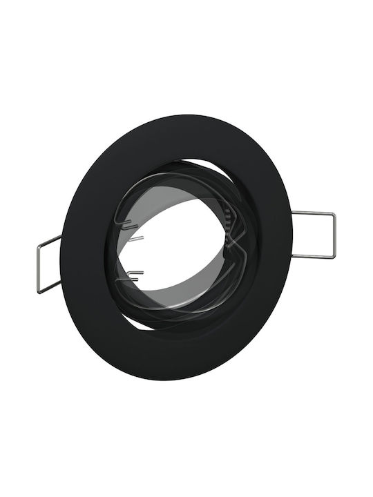 vidaXL Deckenleuchte Badezimmer 9cm Schwarze mit GU10 Lampensockel