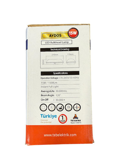 Horoz Electric Lumină de Exterior Montată pe Perete LED 6400K