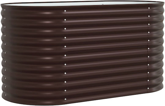 vidaXL Градина Саксия Метал Кафяв 160x80x81см.