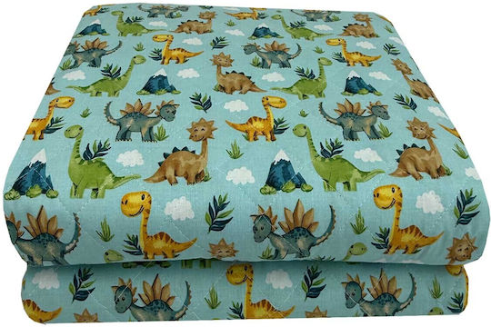 Astron Italy Παιδικό Κουβερλί Μονό Knight & Dragon Blue-multi 160x250εκ.