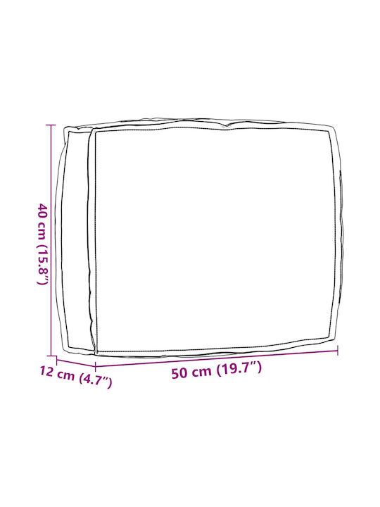 vidaXL Pernă De Canapea De Grădină Cu Spătar Bej 40x50cm