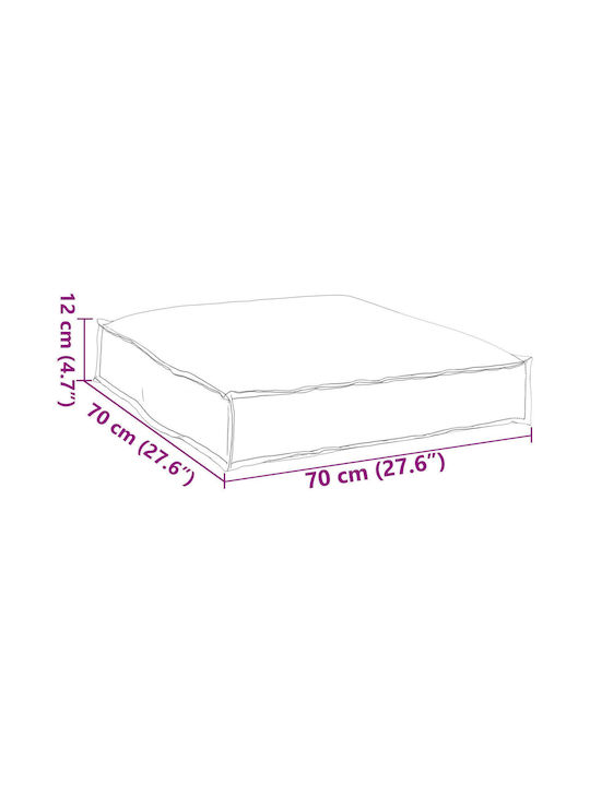 vidaXL Μαξιλάρι Καναπέ Παλέτας Πολύχρωμο 70x70εκ.