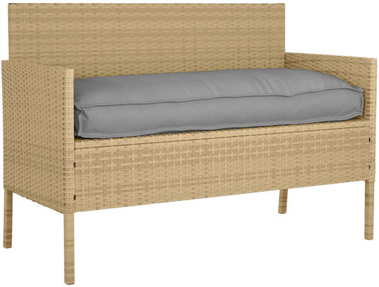 vidaXL Pernă Waterproof De Canapea De Grădină Cu Spătar Gri 50x120cm