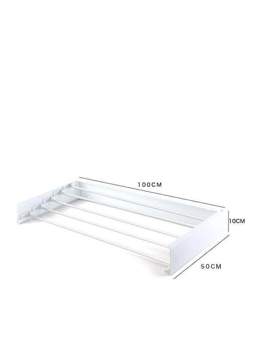 Wallex Toweldry 100 Folding Wall Mounted Clothes Drying Rack Made of Metal for Balcony with Hanging Length 6m