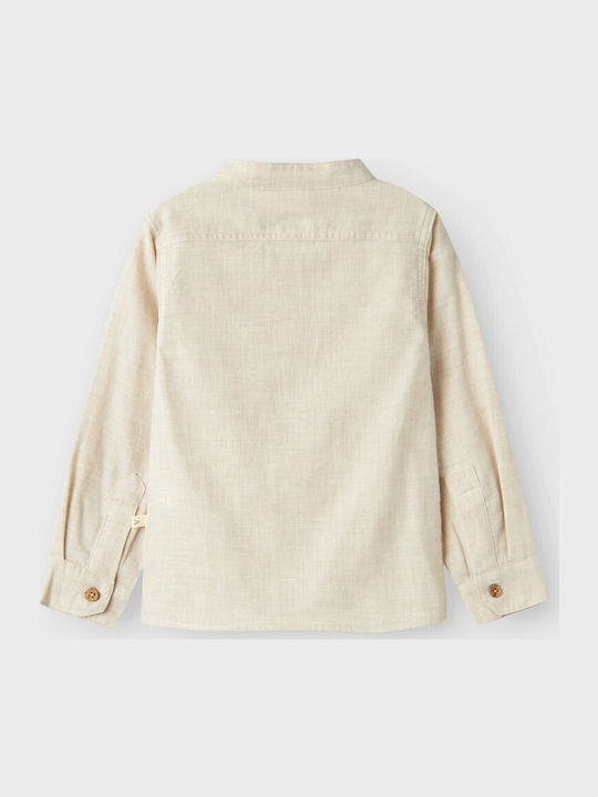 Kinderbluse Langarm Beige