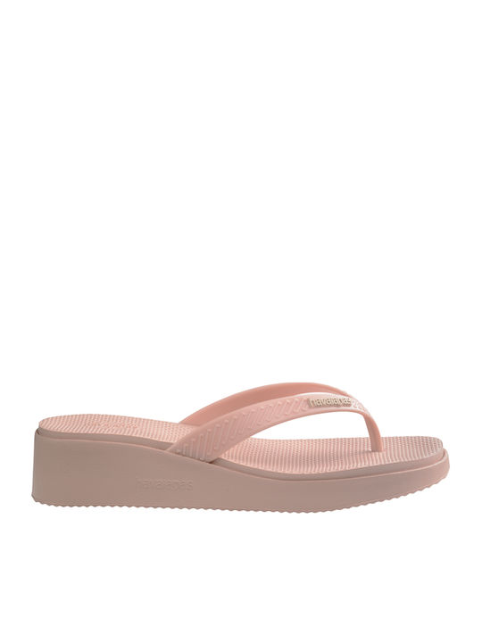 High Platform II Flip Flops with Platform in Pink Colour