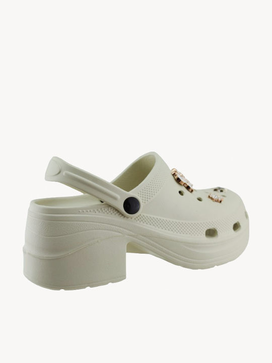 Adam's Shoes Γυναικεία Σαμπό Μπεζ
