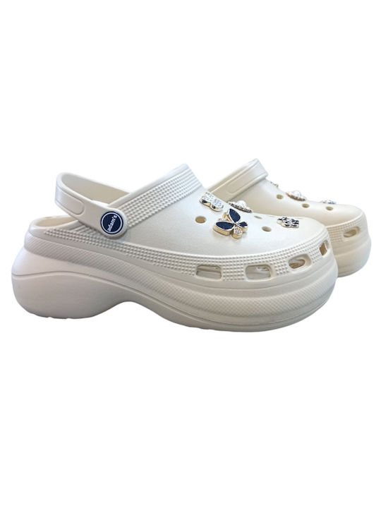 Adam's Shoes Γυναικεία Σαμπό Μπεζ