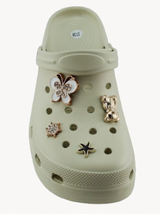 Adam's Shoes Γυναικεία Σαμπό Μπεζ