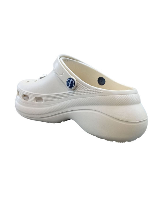 Adam's Shoes Γυναικεία Σαμπό Μπεζ