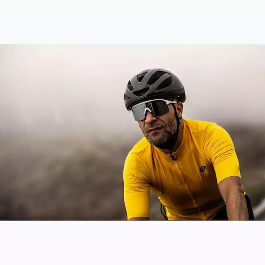 Rogelli Ventro Cycling Glasses White Taupe Brown Platinum Revo