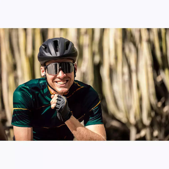 Rogelli Ventro Polarisierte Sonnenbrille Schwarz Rauch Platin Revo