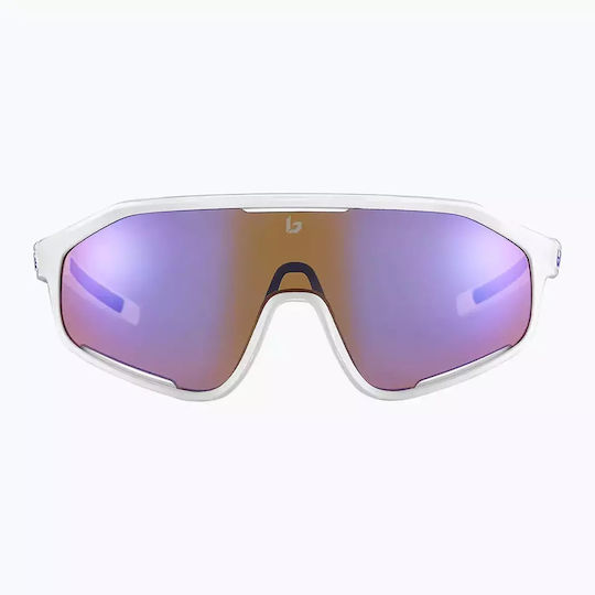 Bollé Shifter Sonnenbrille Weiß Glänzend Braun Blau