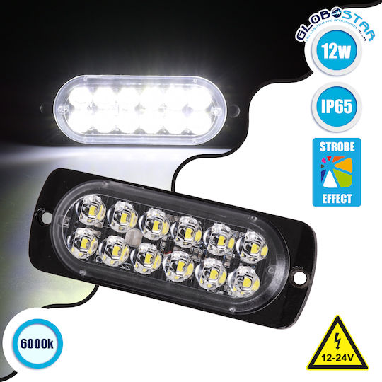 GloboStar Car Signaling Bar LED 12 / 24V Waterproof 67cm with White Lighting
