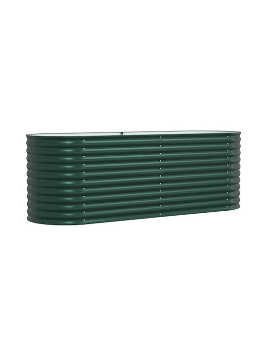vidaXL Γλάστρα Μεταλλική Πράσινο 240x80x81εκ.