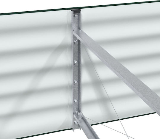 vidaXL Garten Topf Metallisch Green 400x80x44cm.