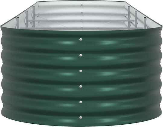 vidaXL Garten Topf Metallisch Green 400x80x44cm.